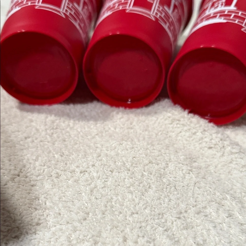 New 3 Starbucks Festive Red Cups with White Design - Picture 2 of 7